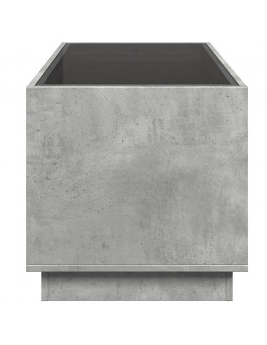 Tavolino da Salotto con LED Infinity Grigio Cemento 70x50x50 cm