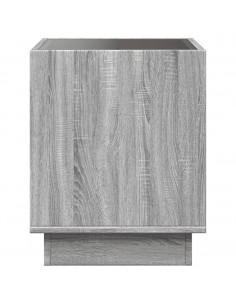 Tavolino da Salotto con LED Infinity Grigio Sonoma 40x40x50 cm 2
