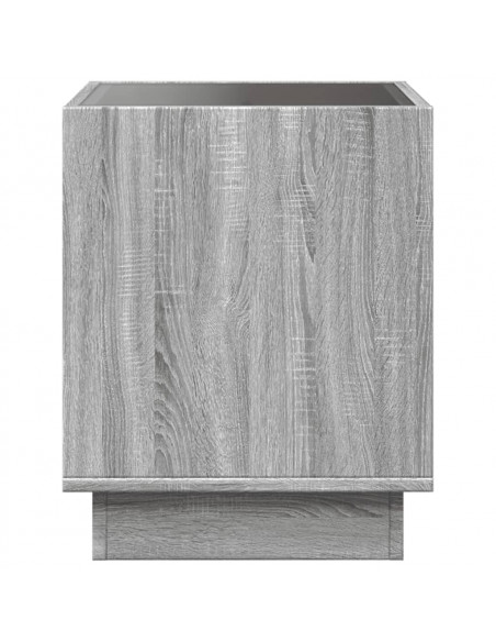 Tavolino da Salotto con LED Infinity Grigio Sonoma 40x40x50 cm