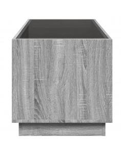 Tavolino da Salotto con LED Infinity Grigio Sonoma 70x50x50 cm 2