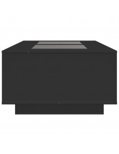 Tavolino da Salotto con LED Infinity Nero 116x69x40 cm 2