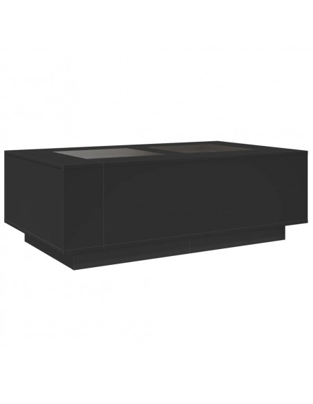Tavolino da Salotto con LED Infinity Nero 116x69x40 cm