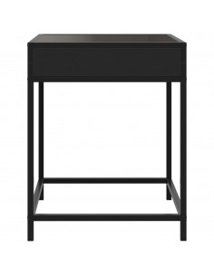 Tavolino da Salotto con LED Infinity Nero 40x40x51 cm 2
