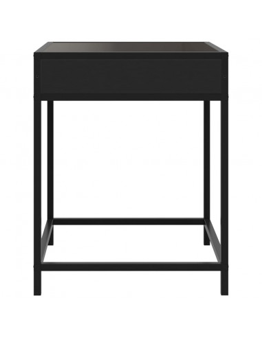 Tavolino da Salotto con LED Infinity Nero 40x40x51 cm