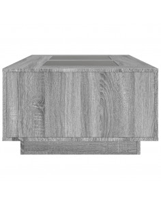 Tavolino da Salotto con LED Infinity Rovere Sonoma 116x69x40 cm 2