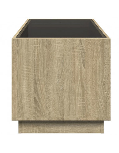 Tavolino da Salotto con LED Infinity Rovere Sonoma 70x50x50 cm