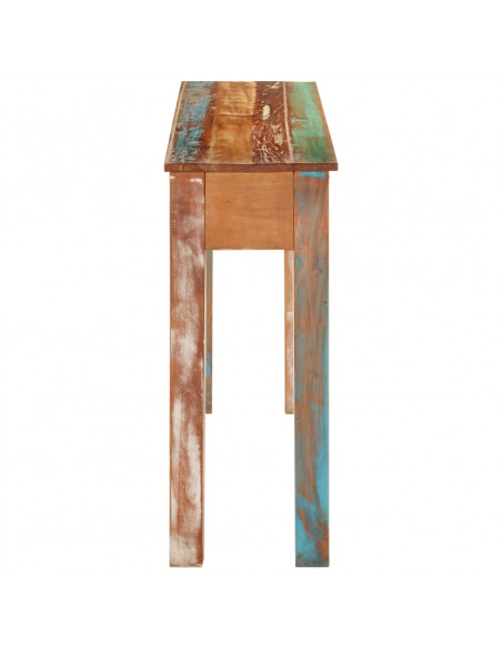 Tavolo Consolle 110x30x75 cm in Legno Massello di Recupero