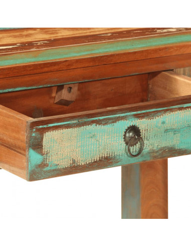 Tavolo Consolle 110x30x75 cm in Legno Massello di Recupero