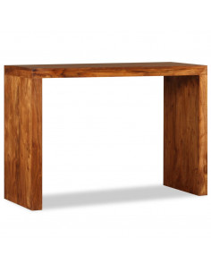Tavolo Consolle in Legno Massello Finitura Miele 110x40x76 cm 2
