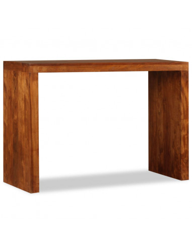 Tavolo Consolle in Legno Massello Finitura Miele 110x40x76 cm