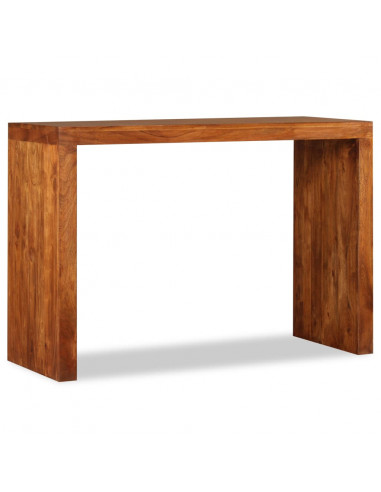 Tavolo Consolle in Legno Massello Finitura Miele 110x40x76 cm