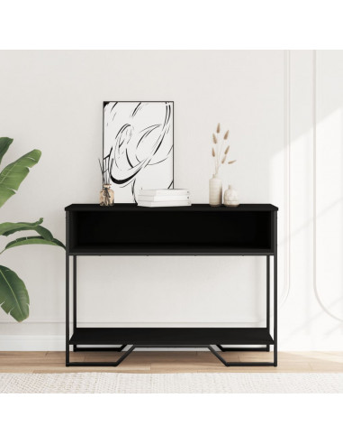 Tavolo Consolle Nero 100x35x74,5 cm in Truciolato