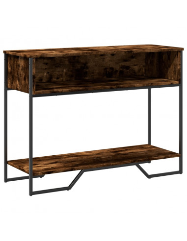Tavolo Consolle Rovere Fumo 100x35x74,5 cm in Truciolato