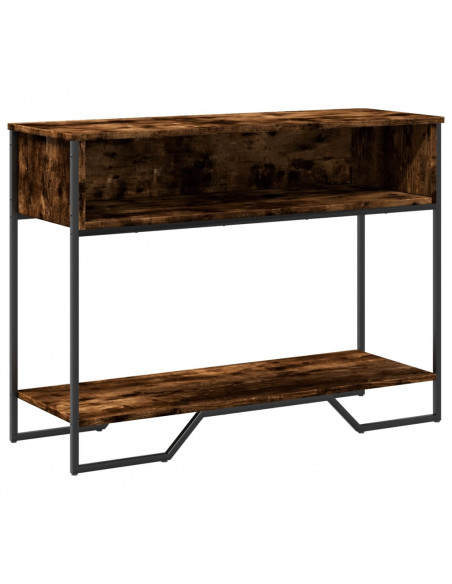 Tavolo Consolle Rovere Fumo 100x35x74,5 cm in Truciolato