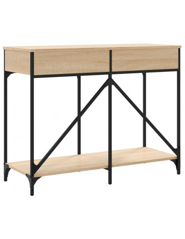 Tavolo Consolle Rovere Sonoma 100x39x78,5 cm Legno Multistrato