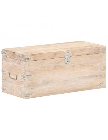 Baule 90x40x40 cm in Legno Massello di Acacia