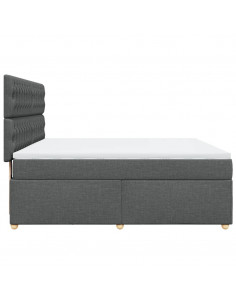 Giroletto a Molle con Materasso Grigio Scuro 180x200 cm Tessuto 2