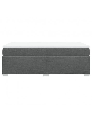 Giroletto a Molle con Materasso Grigio Scuro 90x200 cm Tessuto