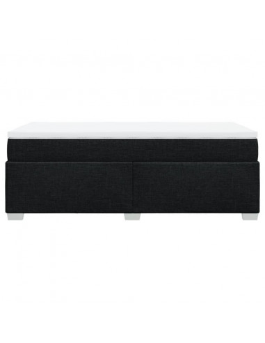 Giroletto a Molle con Materasso Nero 90x200 cm in Tessuto