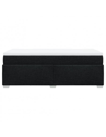 Giroletto a Molle con Materasso Nero 90x200 cm in Tessuto