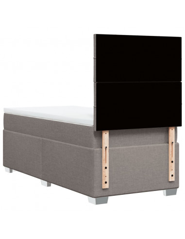 Giroletto a Molle con Materasso Tortora 90x200 cm inTessuto