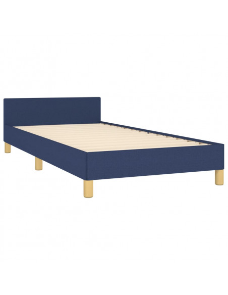 Giroletto con Testiera Blu 100x200 cm in Tessuto