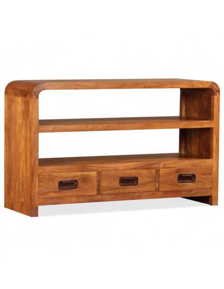 Mobile Porta TV in Legno Massello di Acacia 90x30x55 cm