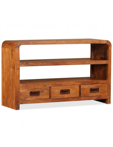 Mobile Porta TV in Legno Massello di Acacia 90x30x55 cm