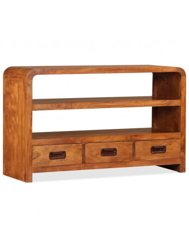 Mobile Porta TV in Legno Massello di Acacia 90x30x55 cm