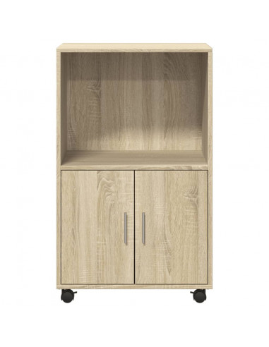 Mobiletto con Ruote Rovere Sonoma 55x40x91 cm in Truciolato