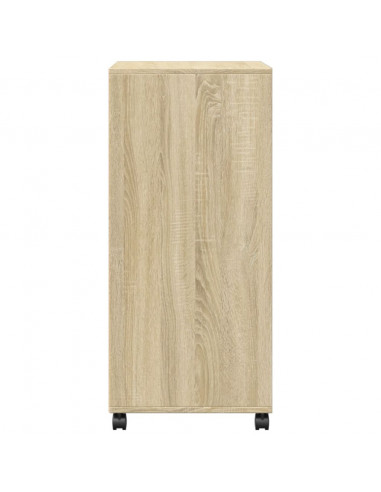 Mobiletto con Ruote Rovere Sonoma 55x40x91 cm in Truciolato