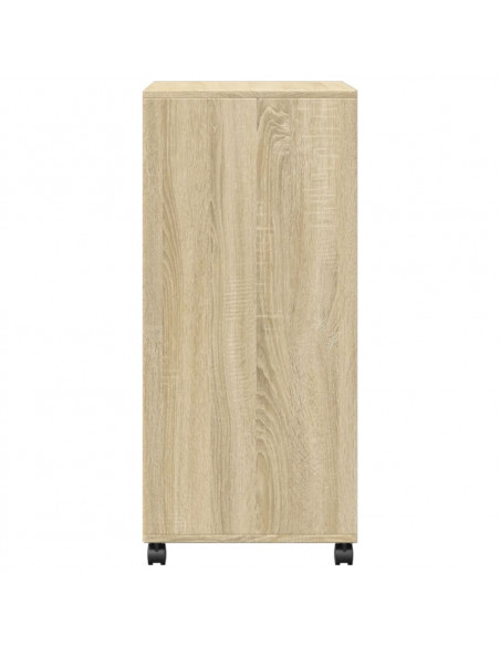 Mobiletto con Ruote Rovere Sonoma 55x40x91 cm in Truciolato