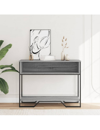 Tavolo Consolle Grigio Sonoma 100x35x74,5 cm in Truciolato