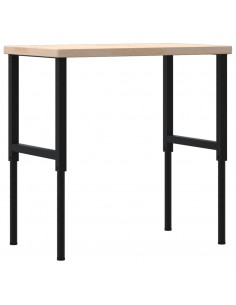 Banco Lavoro 100x60x(73-99,5) cm Legno di Rovere Rettangolare 2