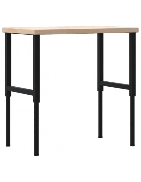 Banco Lavoro 100x60x(73-99,5) cm Legno di Rovere Rettangolare