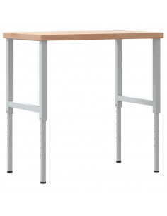 Banco Lavoro 100x60x(73-99,5) cm Legno di Rovere Rettangolare 2