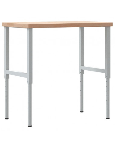 Banco Lavoro 100x60x(73-99,5) cm Legno di Rovere Rettangolare