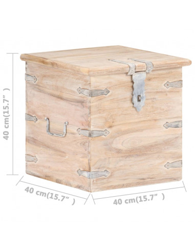 Baule 40x40x40 cm in Legno Massello di Acacia
