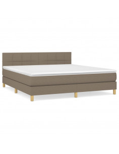 Giroletto a Molle con Materasso Tortora 180x200 cm in Tessuto 2