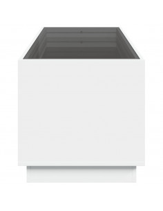 Tavolino da Salotto con LED Infinity Bianco 90x50x50 cm 2