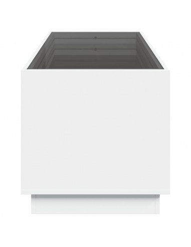 Tavolino da Salotto con LED Infinity Bianco 90x50x50 cm