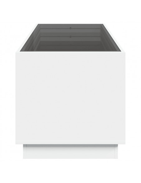 Tavolino da Salotto con LED Infinity Bianco 90x50x50 cm