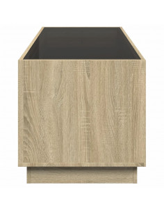 Tavolino da Salotto con LED Infinity Rovere Sonoma 90x50x50 cm 2