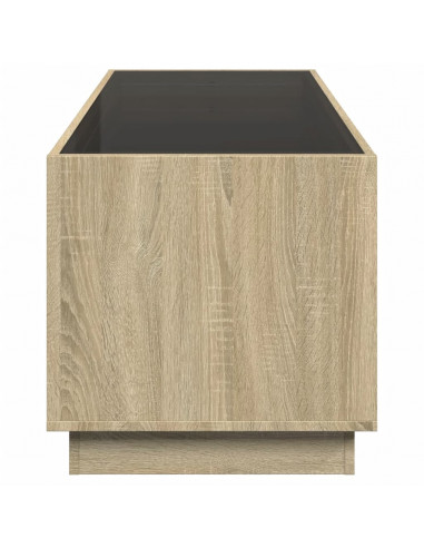 Tavolino da Salotto con LED Infinity Rovere Sonoma 90x50x50 cm