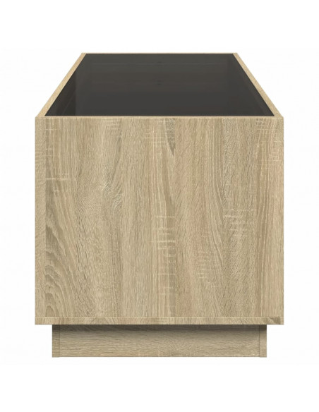 Tavolino da Salotto con LED Infinity Rovere Sonoma 90x50x50 cm