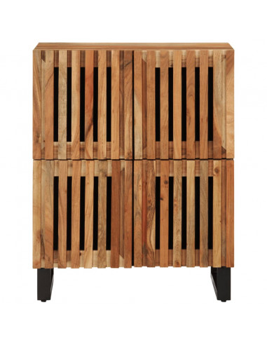 Credenza 60x34x75 cm in Legno Massello di Acacia
