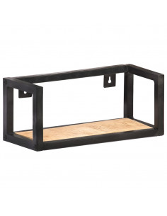 Mensole a Muro 2 pz 40 cm in Legno Massello di Mango Grezzo 2