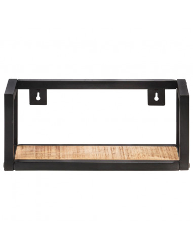 Mensole a Muro 2 pz 40 cm in Legno Massello di Mango Grezzo