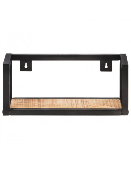Mensole a Muro 2 pz 40 cm in Legno Massello di Mango Grezzo