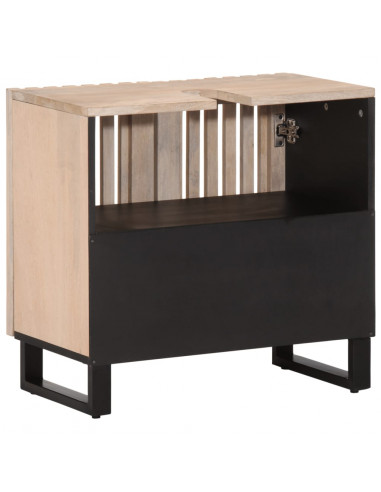 Mobile Lavabo da Bagno 62x34x58cm in Legno Massello di Mango